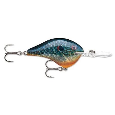 Rapala Dt 08, Balsa, 2 38 Oz, Running Depth 8', Vmc 5 Trebles, Live Pumpkinseed DT08PSL